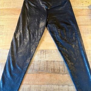 Aerie Black Shiny Leggings